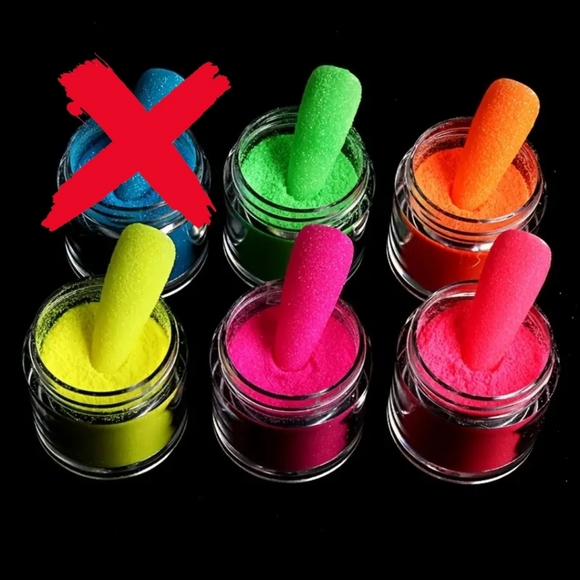 5 PC Set Fluorescent Nail Powder - Picture 4 of 5
